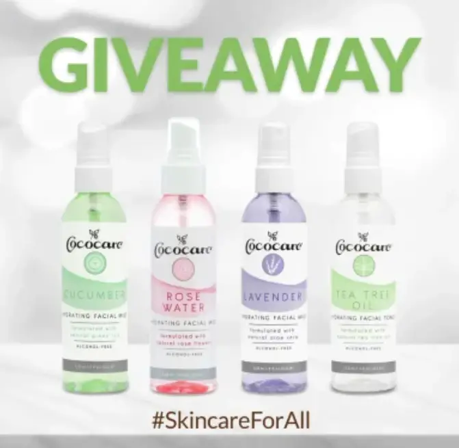 Win the CocoCare Facial Mist Giveaway - 3 Winners! CocoCare Facial Mist Giveaway