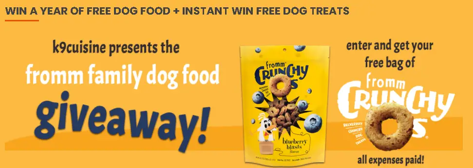 Win a Year of Fromm Dog Food and Get FREE Dog Treats - 1st 1,500! Win a Year of Fromm Dog Food