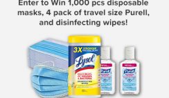 Win PPE in the Stay Safe Giveaway - Disposable Masks, Hand Sanitizer & More! 