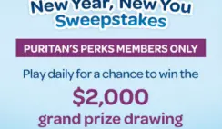 Puritans Pride New Year New You Instant Win Game