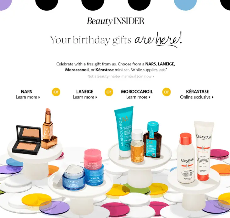 FREE Sephora Beauty Insider Birthday Gifts 2021