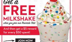 FREE Specialty Milkshake