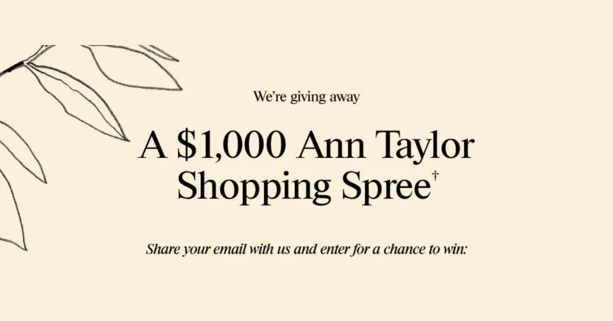 Ann Taylor $1000 Gift Card Giveaway