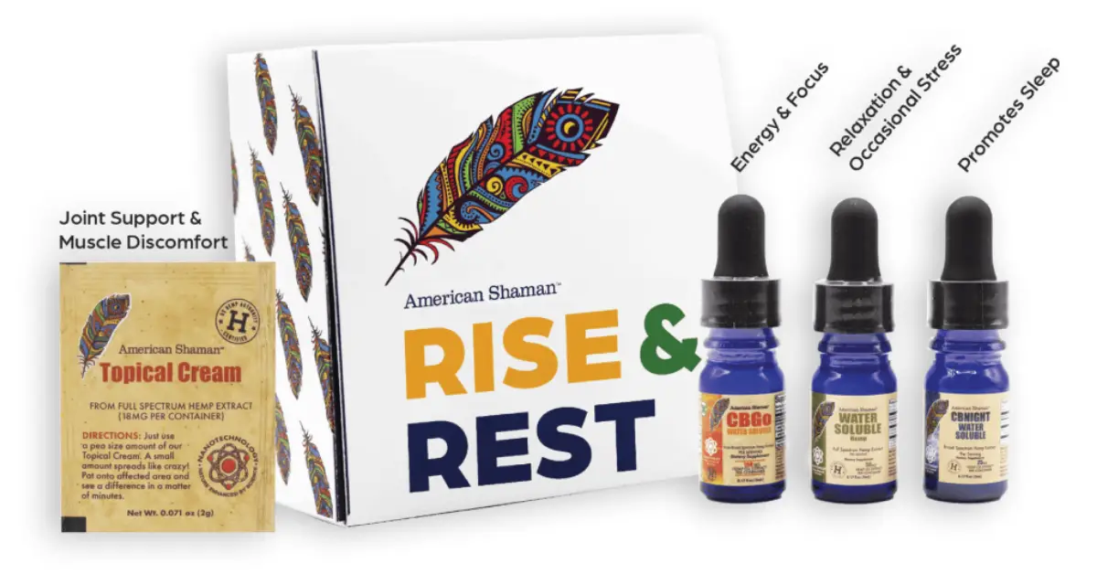 FREE American Shaman Rise and Rest CBD Set