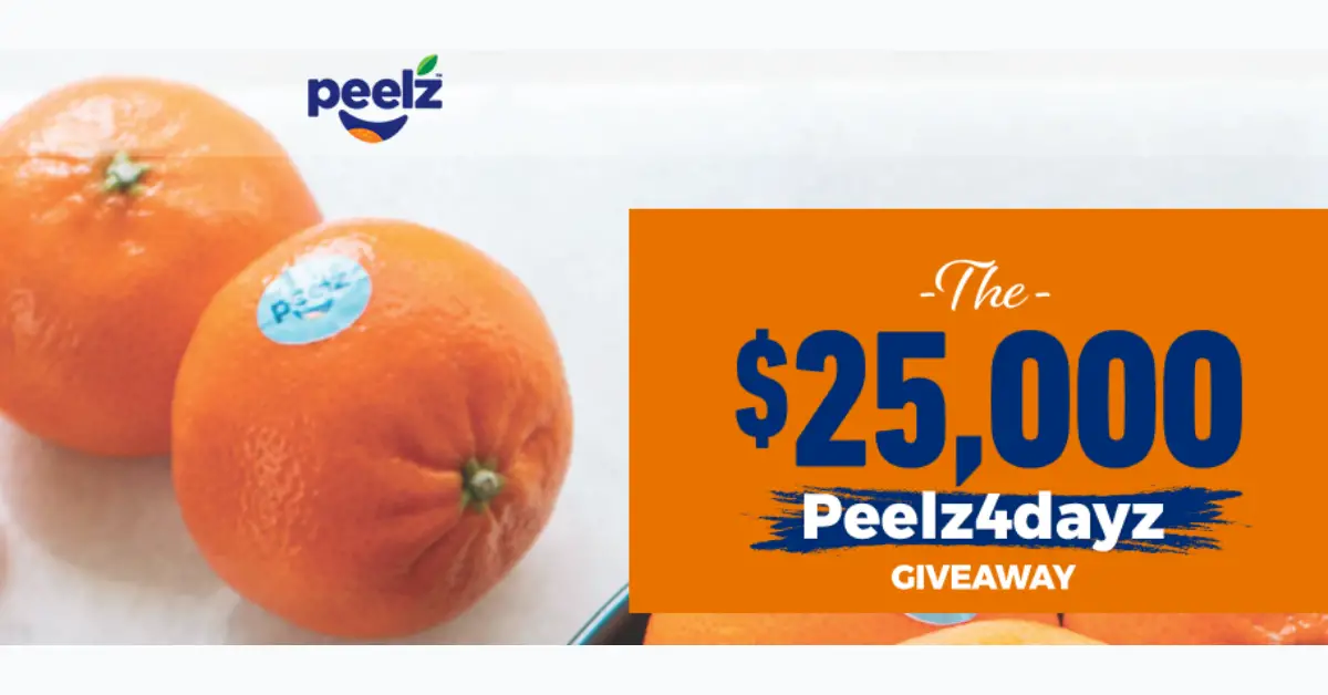 Peelz 4 Dayz Sweepstakes and Instant Win Game