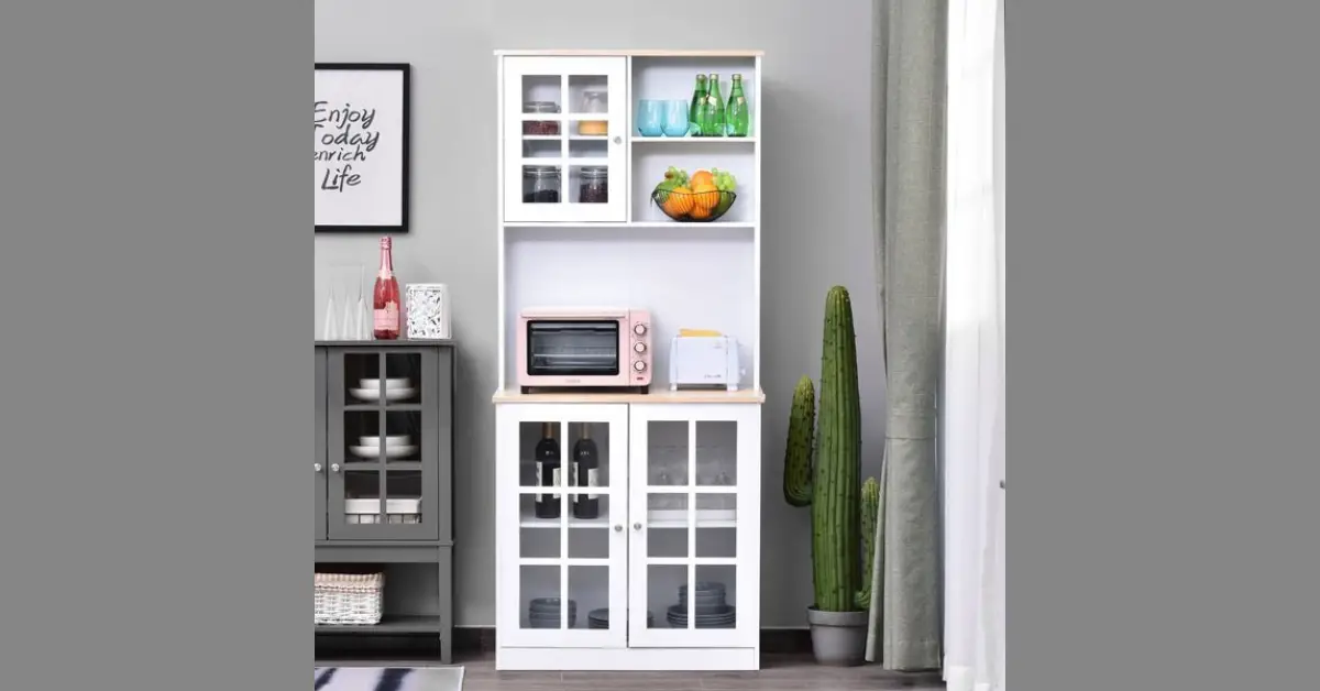 HOMCOM Modern Kitchen Cabinet Pantry Giveaway