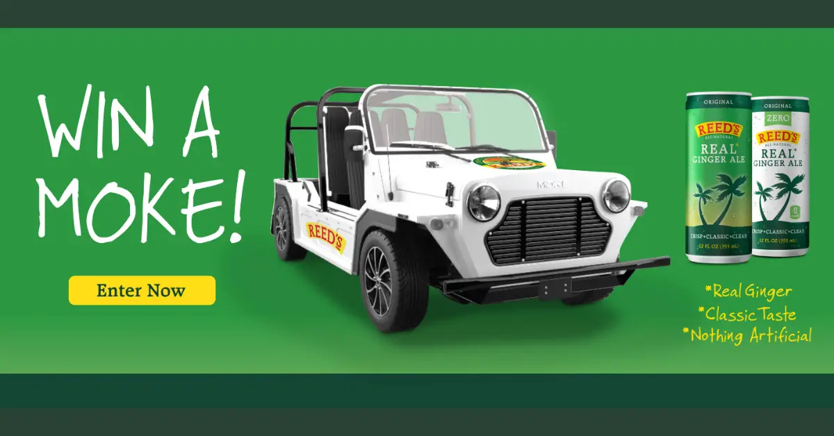 The Reeds Ginger Ale Win A Moke Sweepstakes
