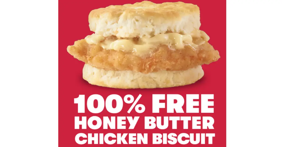 FREE Honey Butter Chicken Biscuit at Wendys