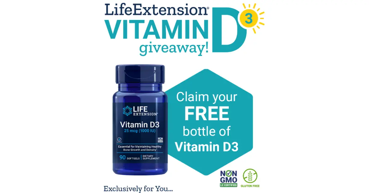 FREE Life Extension Vitamin D3 Full Size Sample