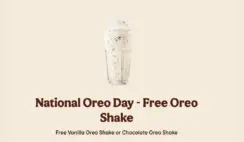 FREE Oreo Shake At Burger King