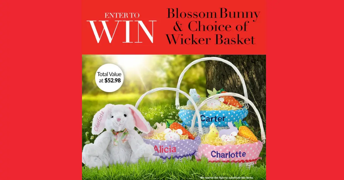 Blossom Bunny and Wicker Basket Giveaway