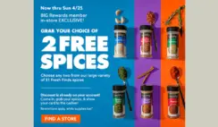 2 FREE Fresh Find Spices At Big Lots