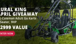Coleman 96CC Mini Bike in the March Rural King Giveaway