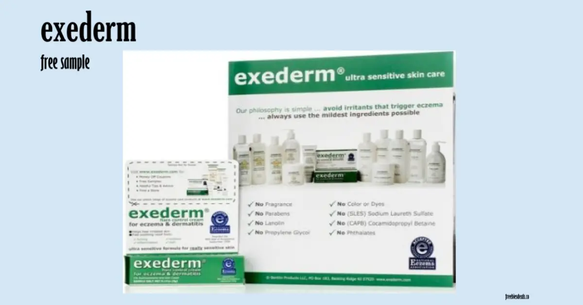 FREE Exederm Ultra Sensitive Skin Care Cream Sample