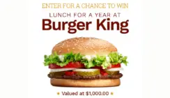 WIN Lunch For A Year At Burger King