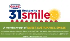 31 Reasons To Smile Sweepstakes