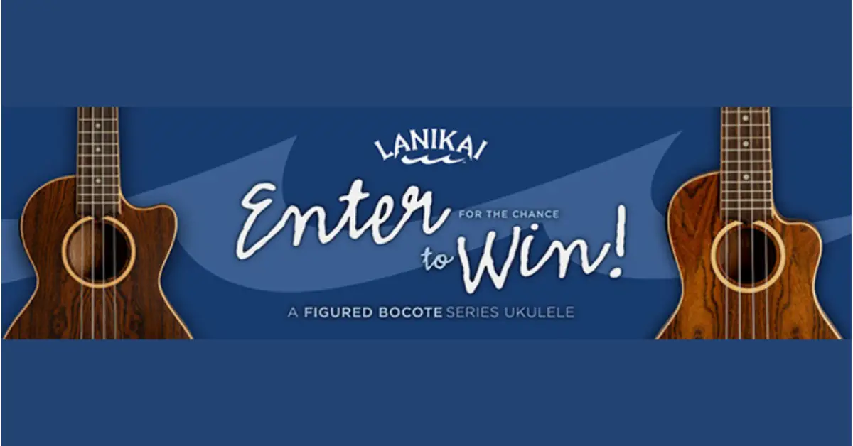 Lanikai Figure Bocote Series Ukulele Giveaway
