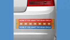 FREE Bushs Beans Bean Emoji Bumper Sticker