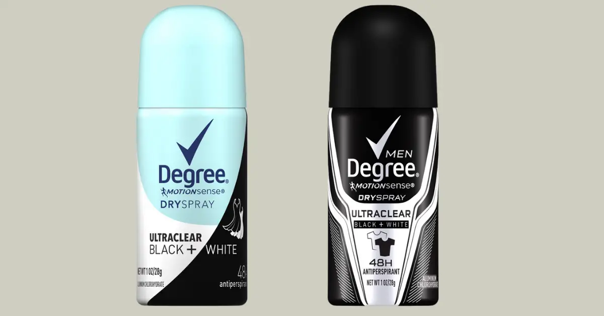 FREE Degree Dry Spray Deodorant Sample