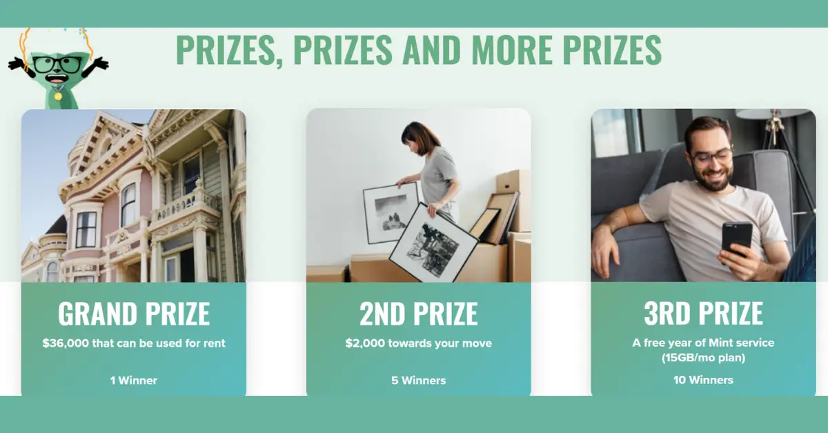 The Mint Mobile and Zumper Your Fresh Start Win A Free Year of Rent Sweepstakes