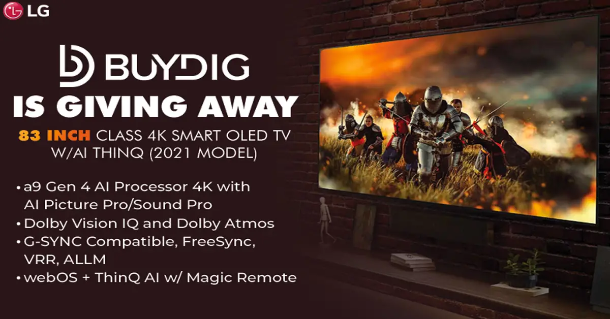 BuyDig 83 Inch TV Giveaway