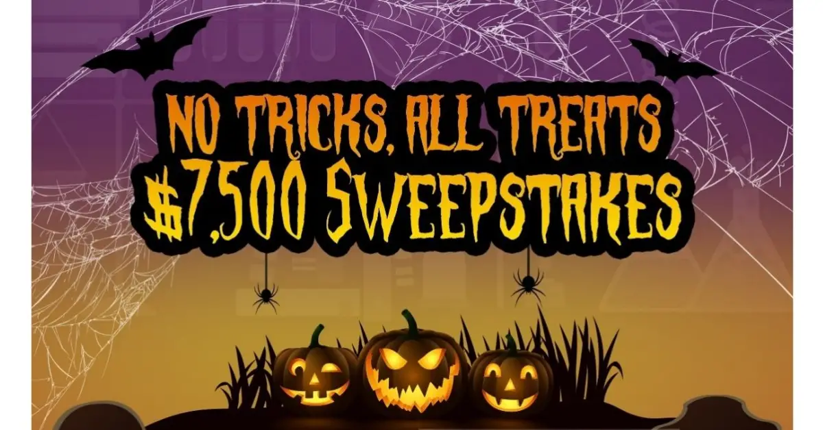 No tricks All treats $7500 Sweepstakes