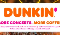 The Concerts and Coffee for a Year Sweepstakes