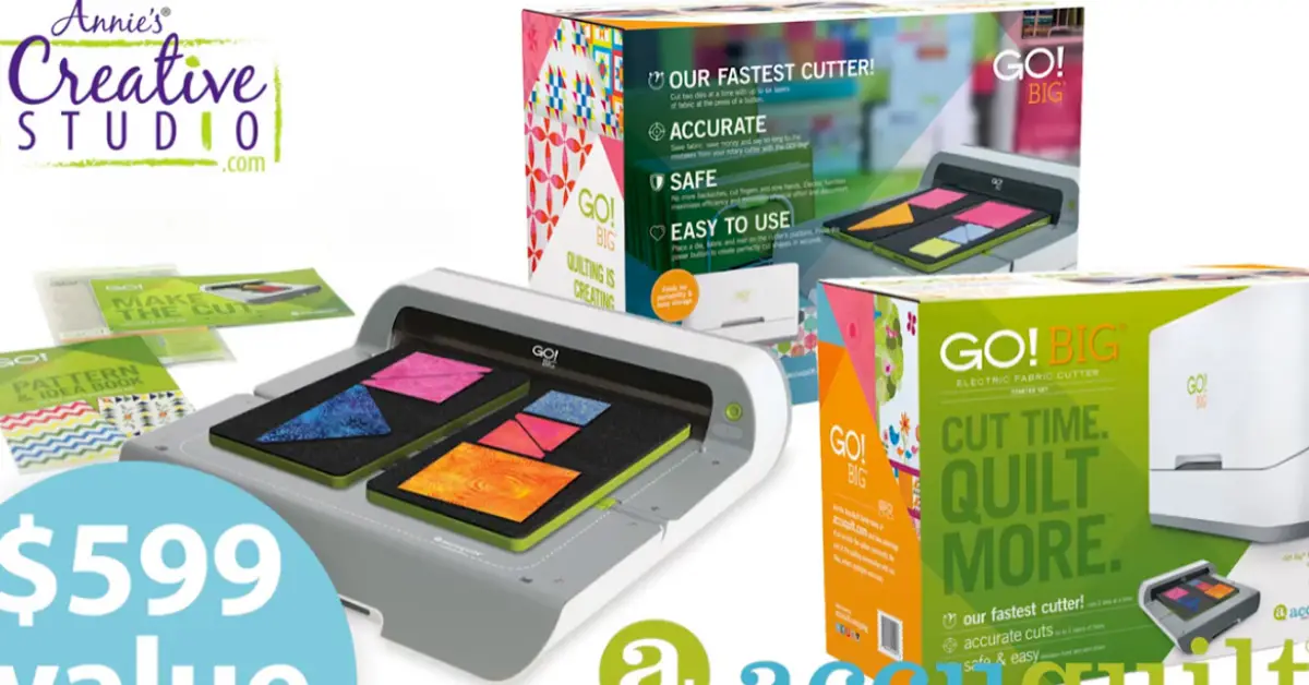 Accuquilt GO Big Electric Fabric Cutter Starter Set Giveaway