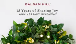 Balsam Hill’s 15 Years of Sharing Joy Anniversary Giveaway