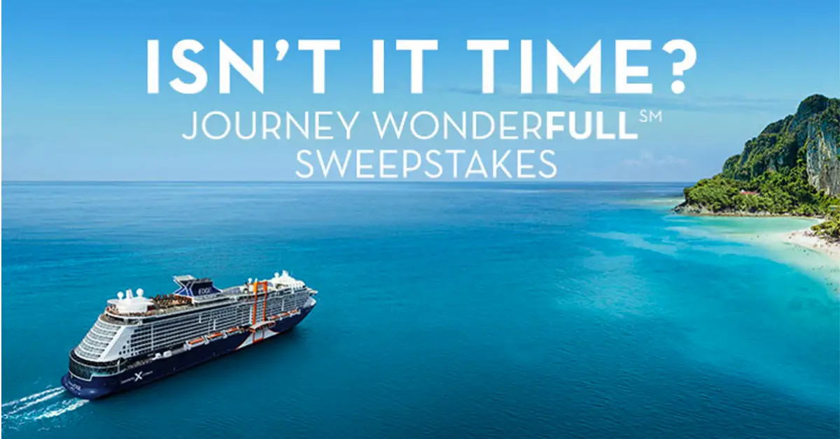 Celebrity Cruises Journey WonderFULL Sweepstakes