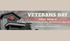 FREE Meal for Veterans at Chilis on November 11th