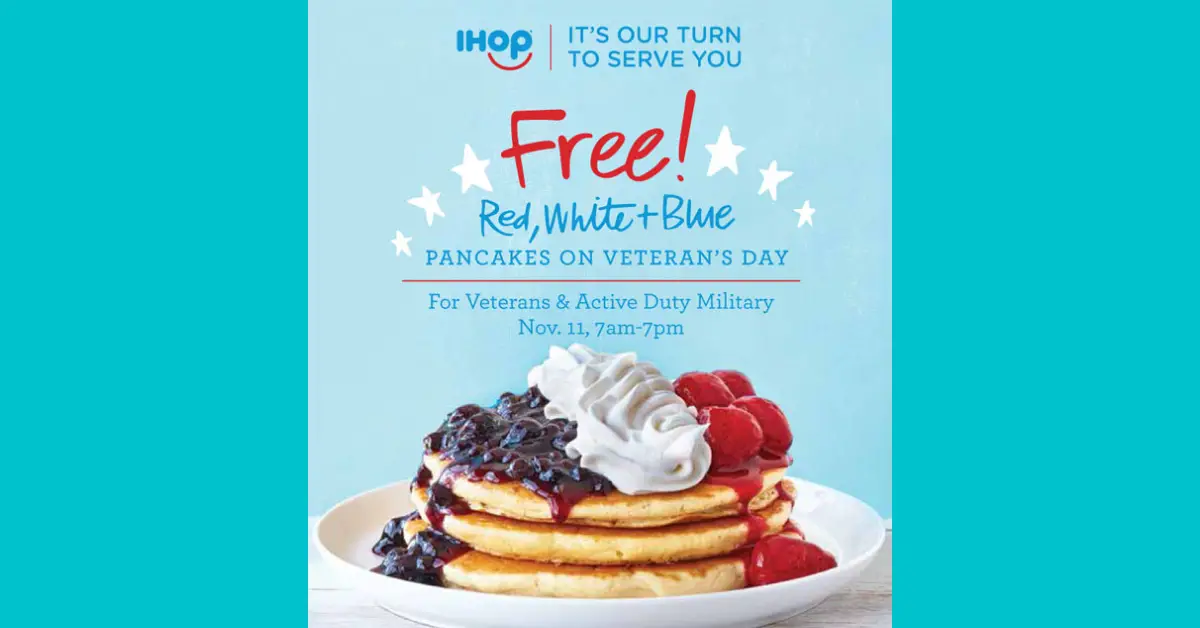 FREE Pancakes for Veterans and Active Duty Military at IHop