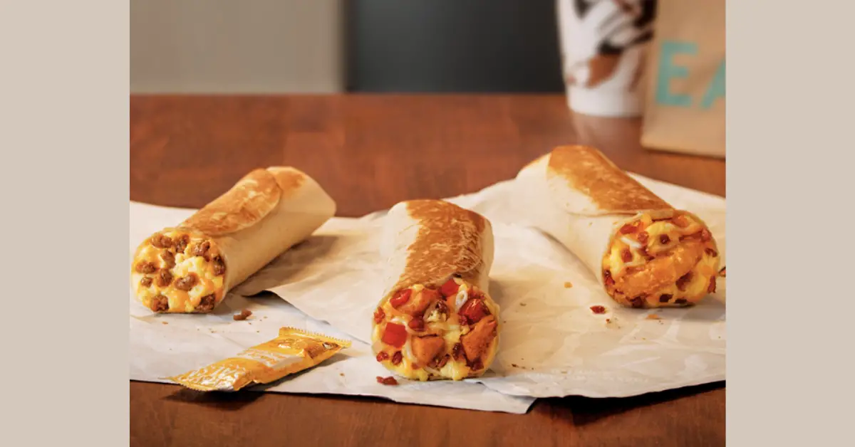 FREE Toasted Breakfast Burrito at Taco Bell