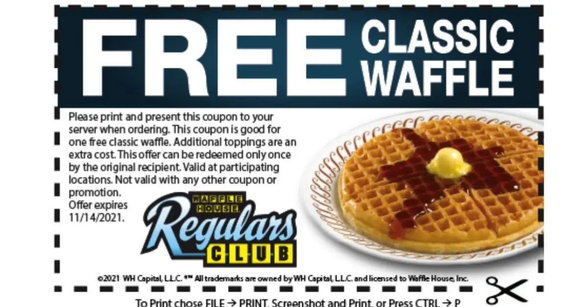 FREE Waffle House Classic Waffle