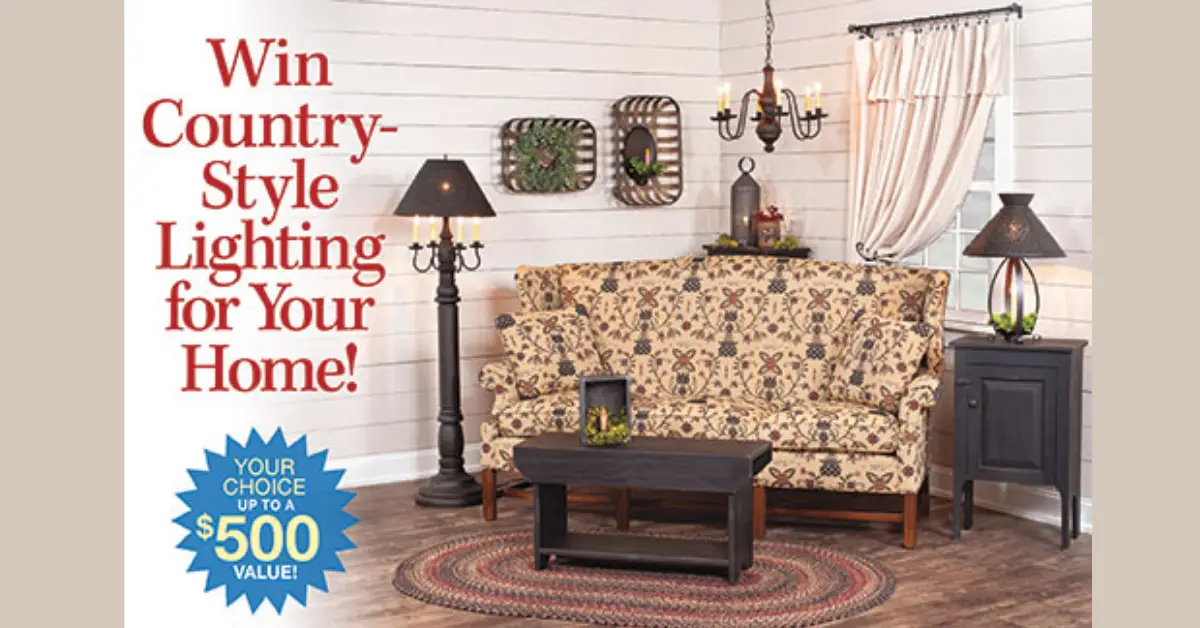Country Sampler 2022 Lighting Giveaway