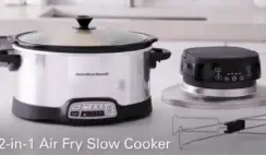 Hamilton Beach 2 in 1 Air Fry Slow Cooker Giveaway