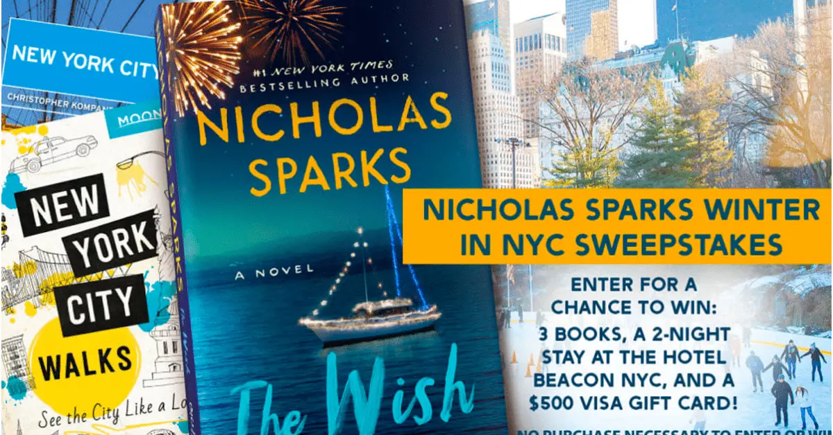 Nicholas Sparks Winter in New York Sweepstakes