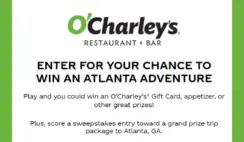 The CocaCola and OCharleys Sweepstakes and Instant Win