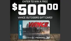 Vance Outdoors $500 Gift Card Giveaway