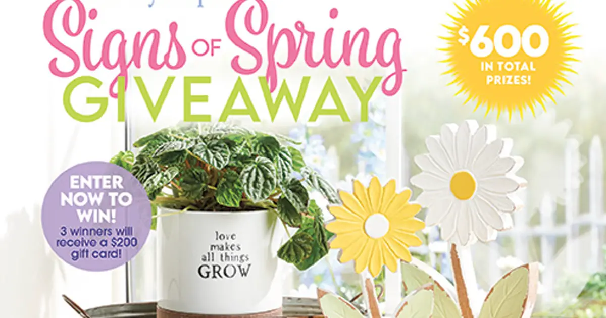 Country Sampler Signs of Spring Giveaway