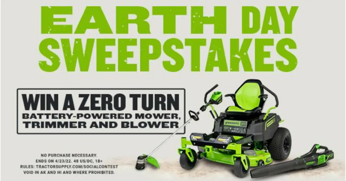 Tractor Supply x Greenworks Earth Day Sweepstakes