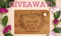 Circle of Love Engraved Cutting Board Giveaway