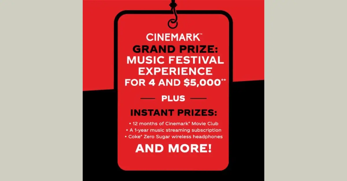 Experience the Sound of Summer at Cinemark Sweepstakes and Instant Win Game