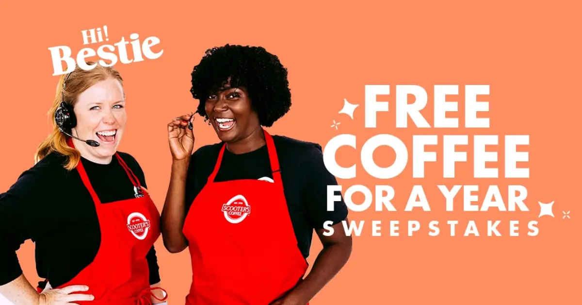 Scooters Free Coffee for a Year and Bestie Box Sweepstakes