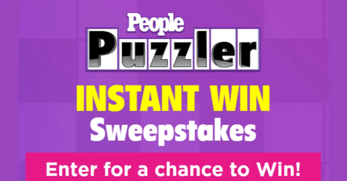 The Game Show Network People Puzzler Instant Win Sweepstakes