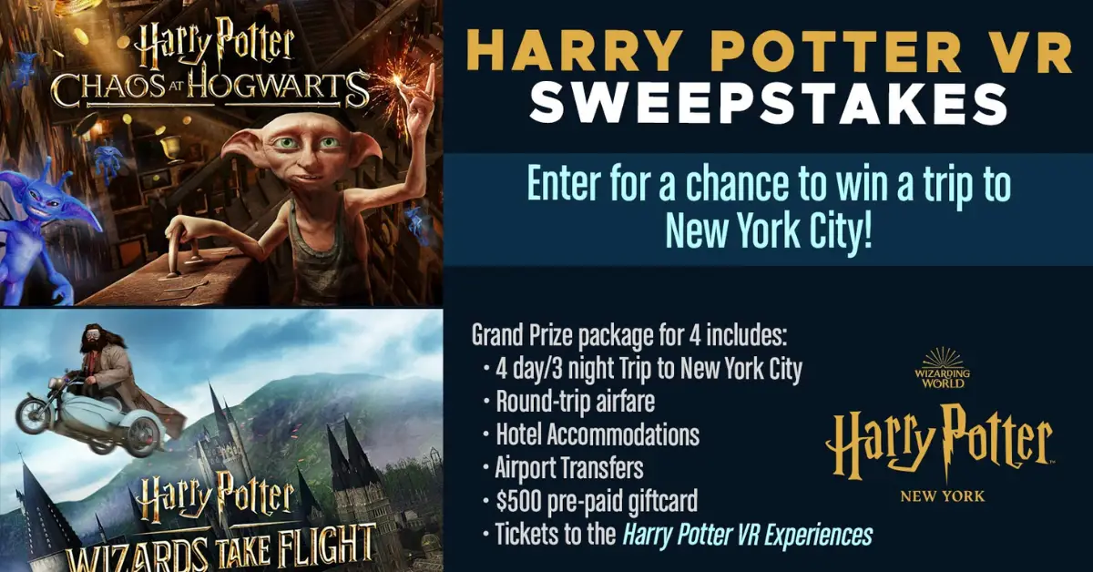 Harry Potter VR Experience Sweepstakes