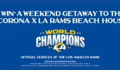 Corona Rams Beach House Vacation Sweepstakes