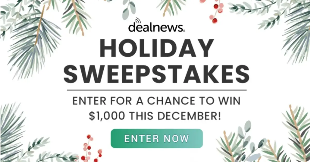 $1000 Holiday Sweepstakes