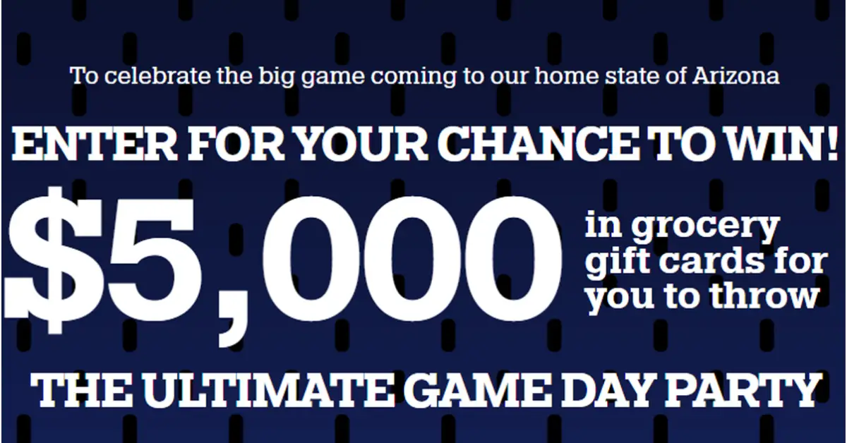 BarS $5000 Game Day Party Sweepstakes