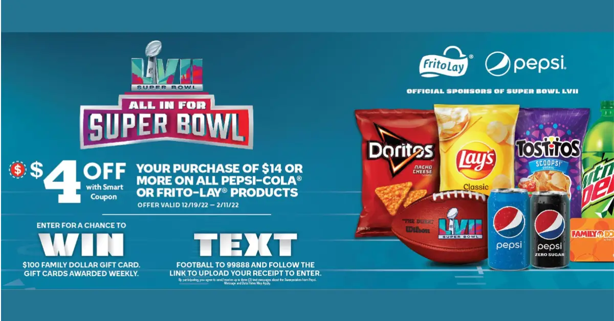 Pepsi FritoLay NFL Super Bowl Sweepstakes